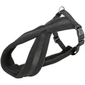Nylongeschirr PREMIUM gefüttert – schwarz M: Brustumfang: 45–80 cm/25 mm